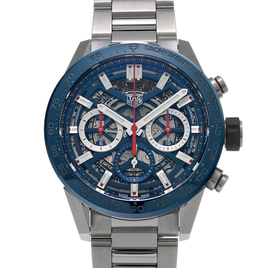 CARRERA Calibre Heuer 02 Chronograph CBG2011.BA0662 Blue TAG HEUER Men's [Pre-Owned].