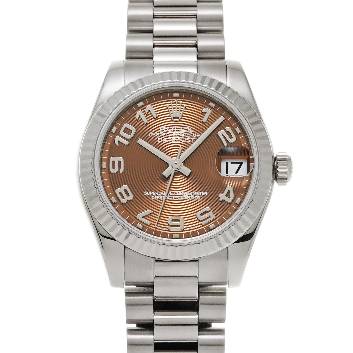 DATE JUST 178279 Y (manufactured circa 2002) Brown Concentric ROLEX Unisex [Pre-Owned].