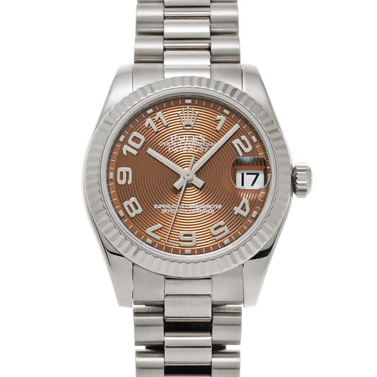 DATE JUST 178279 Y (manufactured circa 2002) Brown Concentric ROLEX Unisex [Pre-Owned].