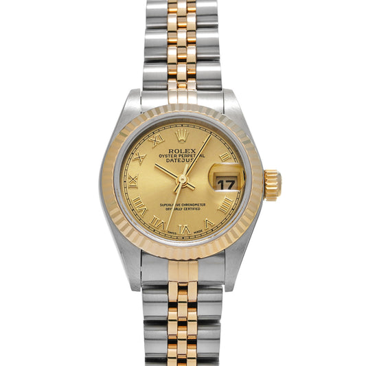 DATE JUST 79173 Y (manufactured circa 2003) Champagne ROLEX Ladies [Pre-Owned].