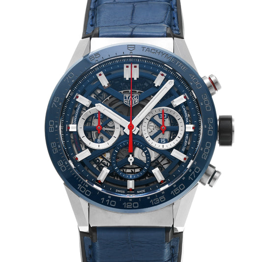 CARRERA Calibre Heuer 02 Chronograph CBG2011.FC6430 Blue TAG HEUER Men's [Pre-Owned].