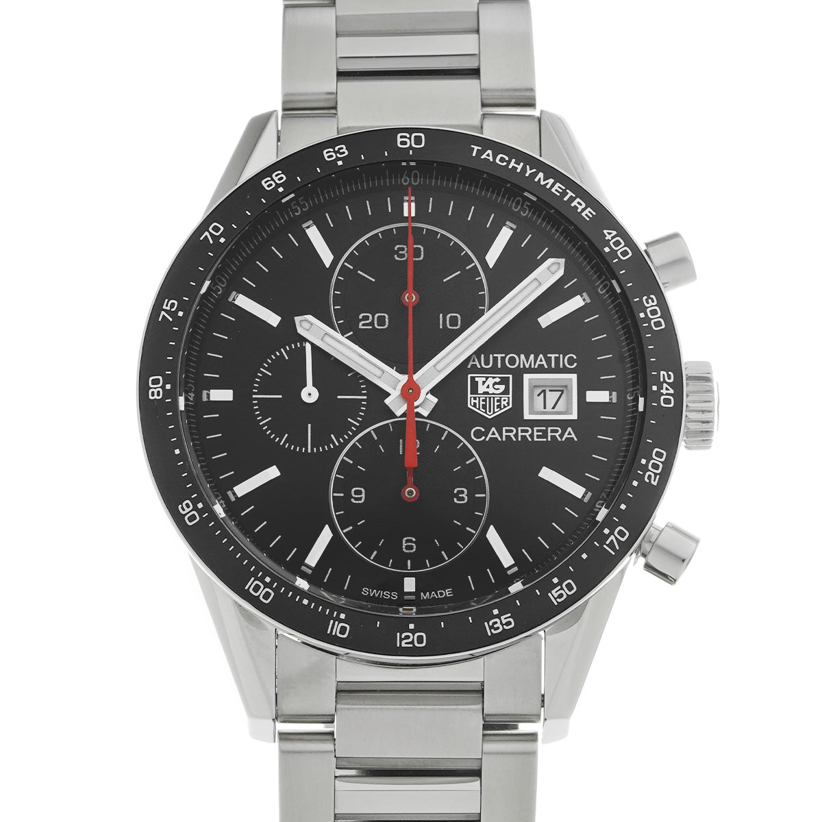 Carrera Chronograph CV201AM.BA0723 Black TAG HEUER Men's [Pre-Owned].