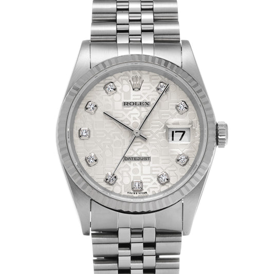 DATE JUST 16234G F (made around 2004) Silver Computer/Diamond ROLEX Men's [Pre-Owned].