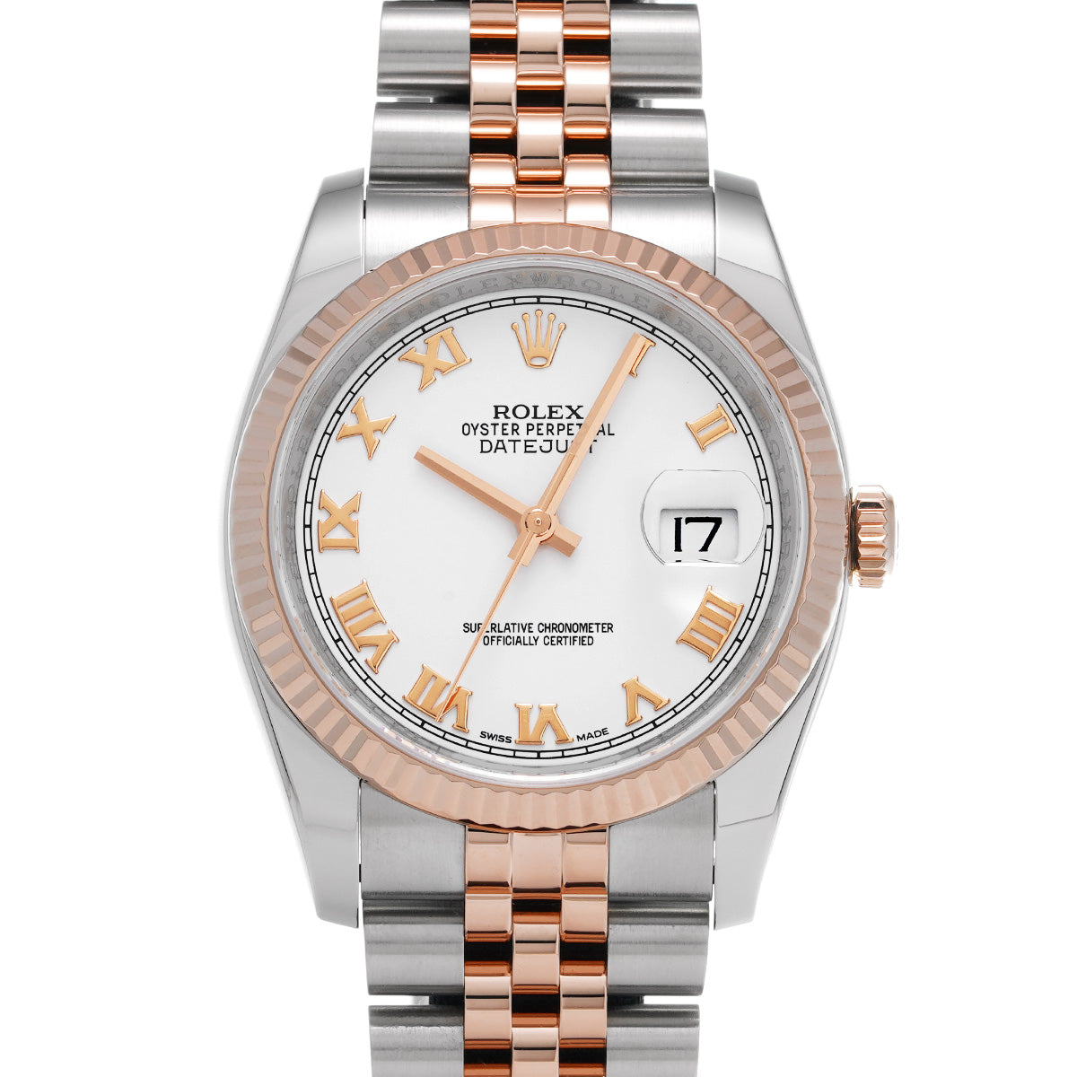 DATE JUST 116231 G (manufactured circa 2013) White ROLEX Men's [Pre-Owned].