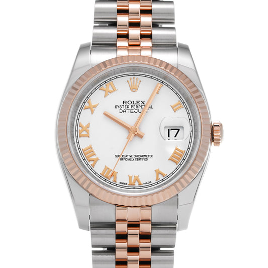 DATE JUST 116231 G (manufactured circa 2013) White ROLEX Men's [Pre-Owned].
