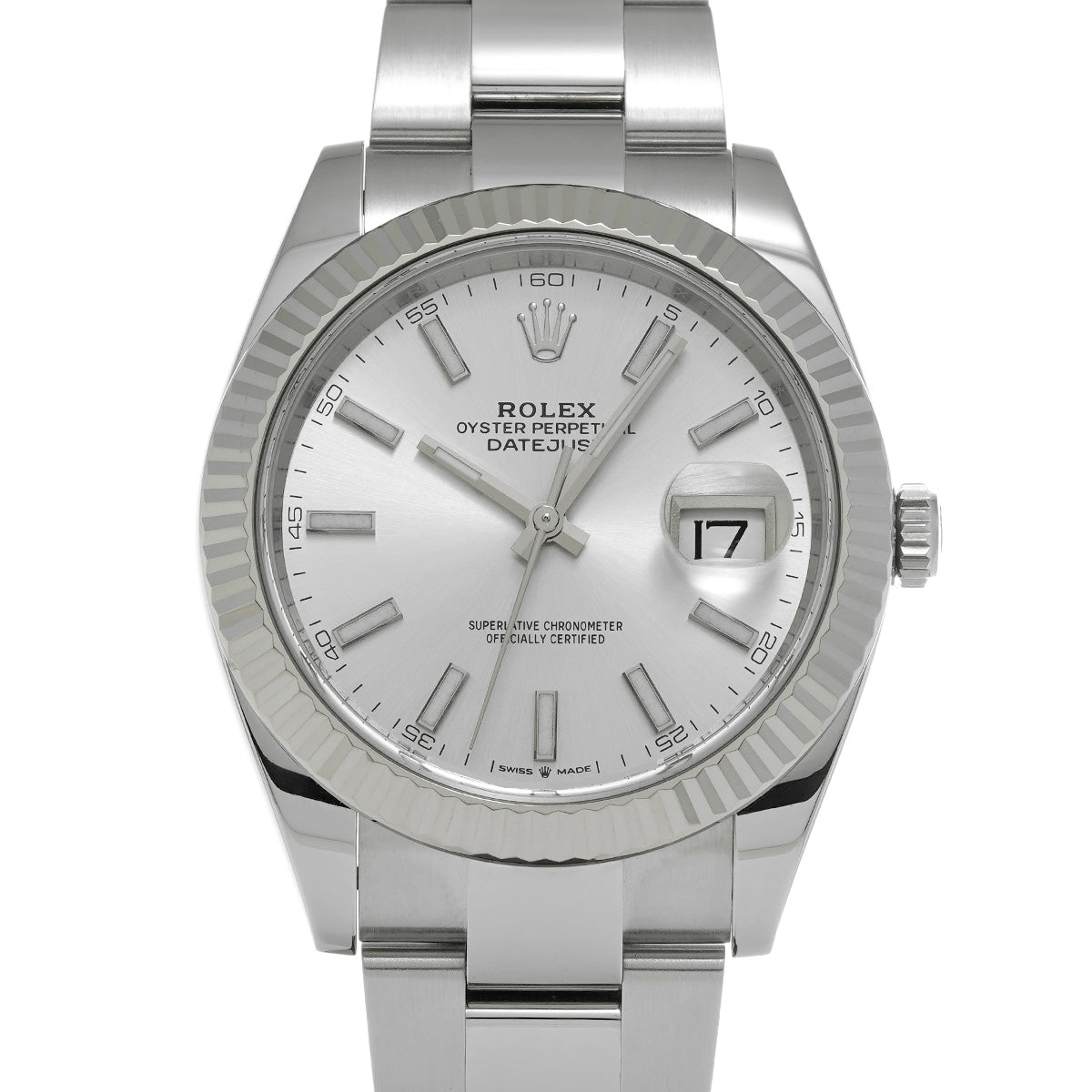 DATE JUST 41 126334 Random Serial White ROLEX Men's [Pre-Owned].