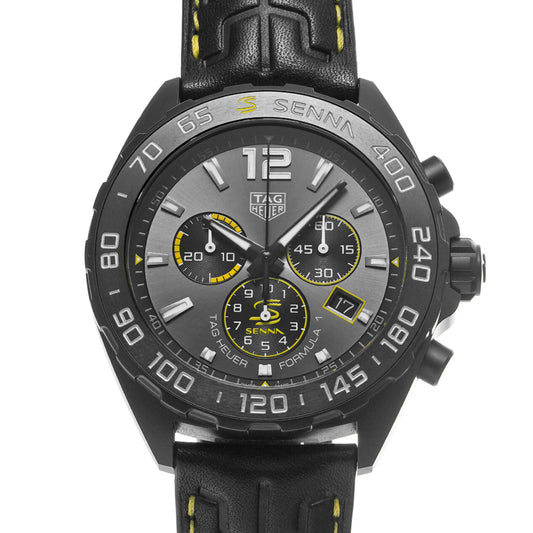 Formula 1 Quartz Chronograph Ayrton Senna CAZ101AJ.FC6487 Gray/Black TAG HEUER Mens [Pre-owned]