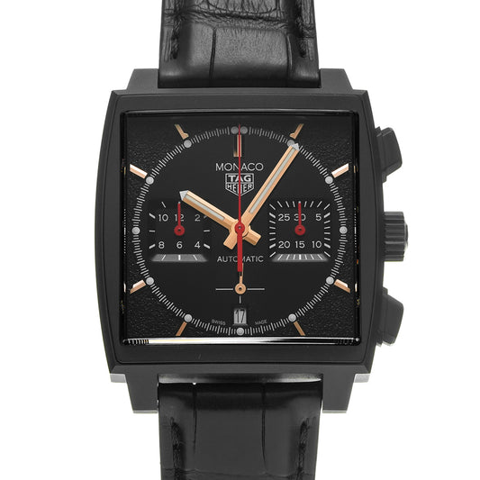 Monaco Calibre Heuer 02 Chronograph CBL2180.FC6497 Black TAG HEUER Men's [Pre-Owned].