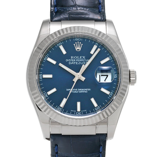 DATE JUST 116139 F (manufactured circa 2004) Blue ROLEX Men's [Pre-Owned].
