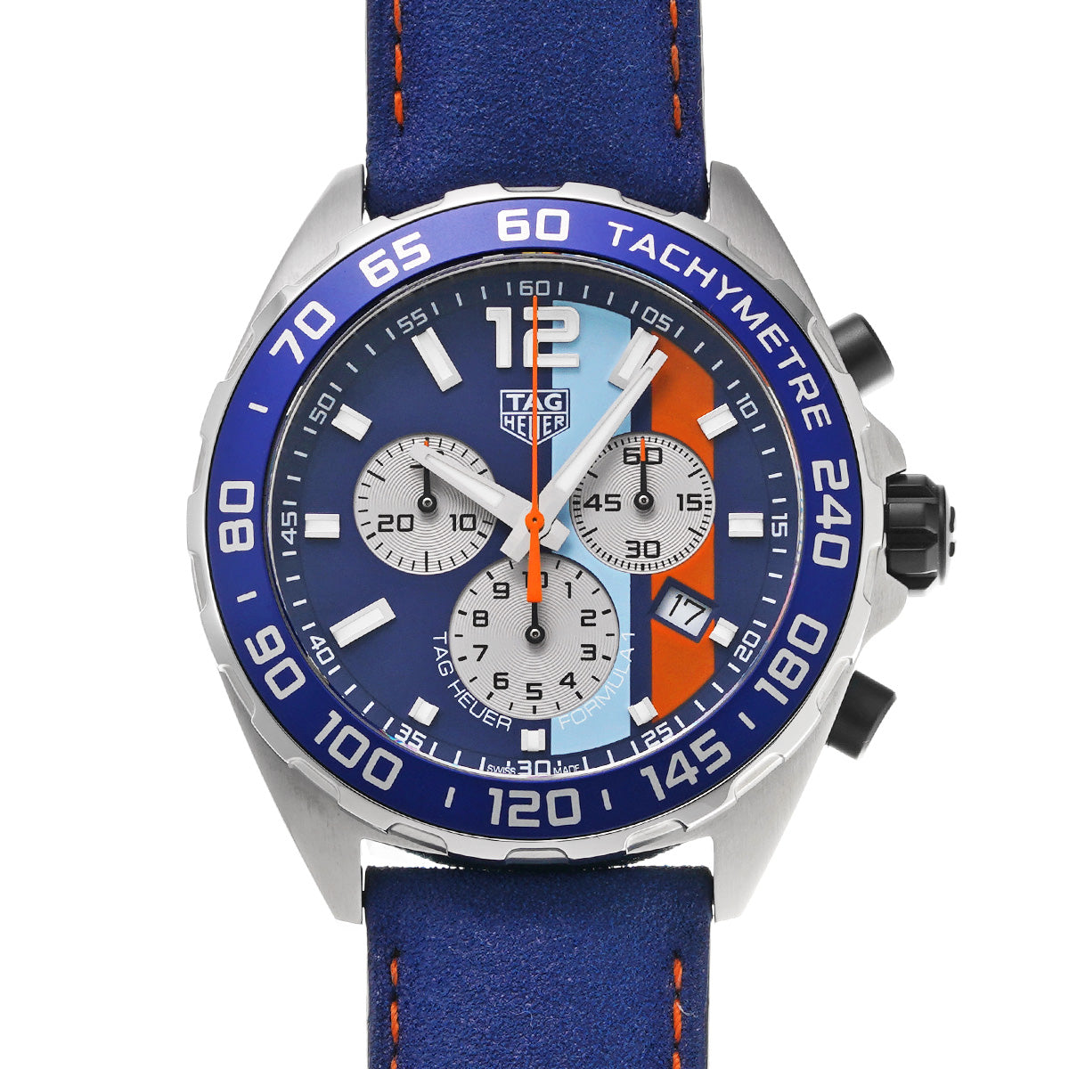 Formula 1 Quartz Chronograph Gulf CAZ101N.FC8243 Blue/Silver TAG HEUER Mens [Pre-Owned]