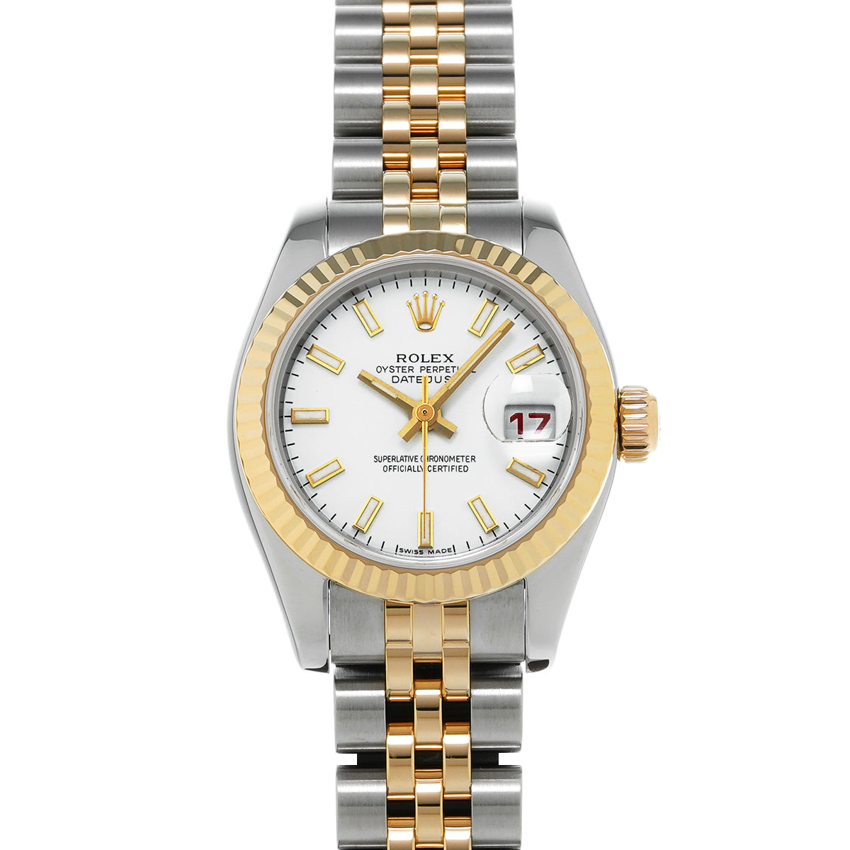 DATE JUST 179173 F (made around 2004) White ROLEX Ladies [Pre-Owned].