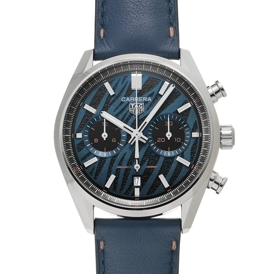 CARRERA CALIBRE HEUER 02 Chronograph Japan Limited Edition CBN201A.FC6539 Blue/Black TAG HEUER Mens [Pre-Owned].