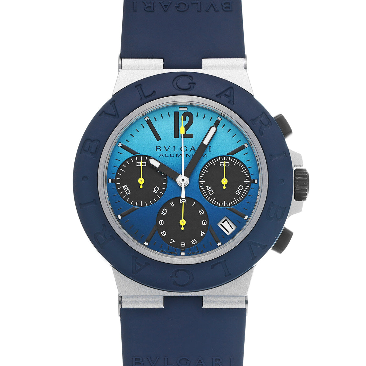 Aluminum Chronograph Capri 103844 Blue BVLGARI Men's [Pre-Owned].