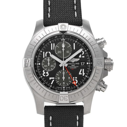 Avenger Chronograph GMT 45 A24315101B1X2 Black/Gray BREITLING Men's [Pre-Owned].