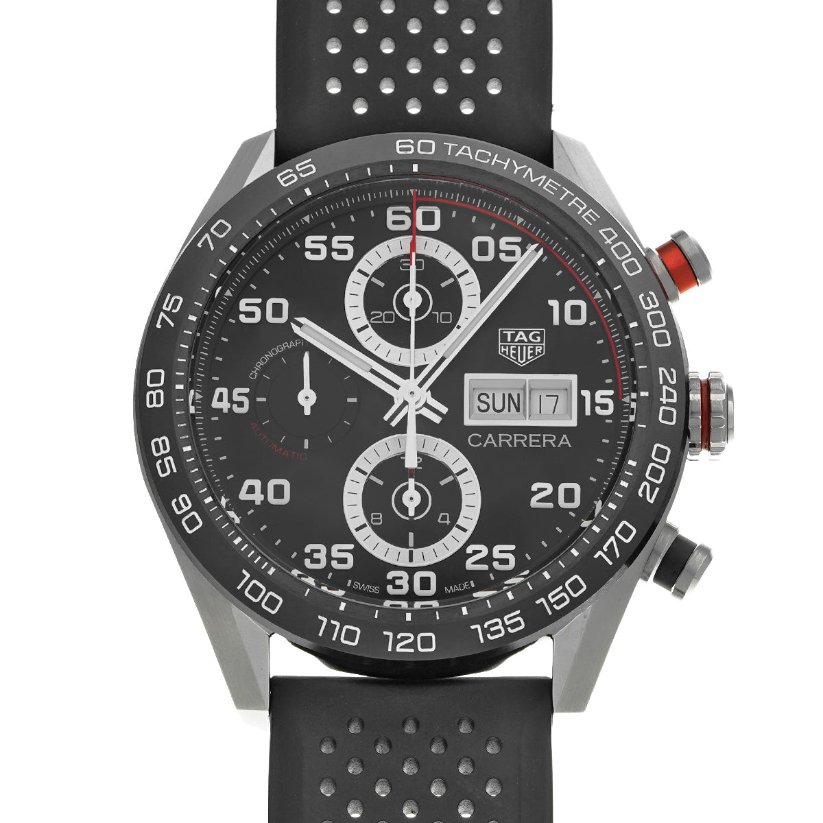 CARRERA Calibre 16 Chronograph Day Date CBN2A1AA.FT6228 Black TAG HEUER Men's [Pre-Owned].
