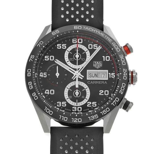 CARRERA Calibre 16 Chronograph Day Date CBN2A1AA.FT6228 Black TAG HEUER Men's [Pre-Owned].