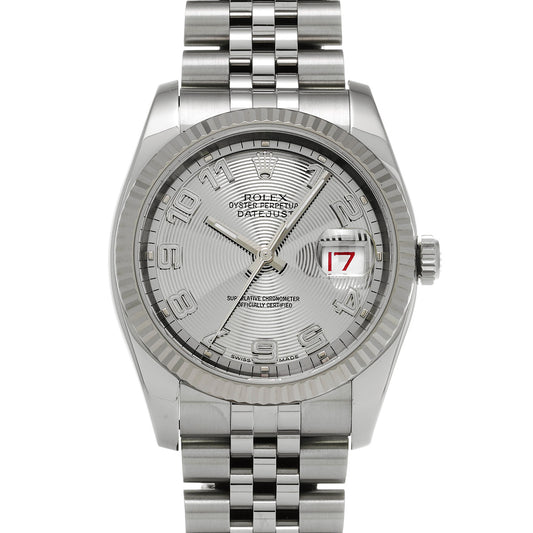 DATE JUST 116234 D (manufactured circa 2005) Gray Concentric ROLEX Men's [Pre-Owned].