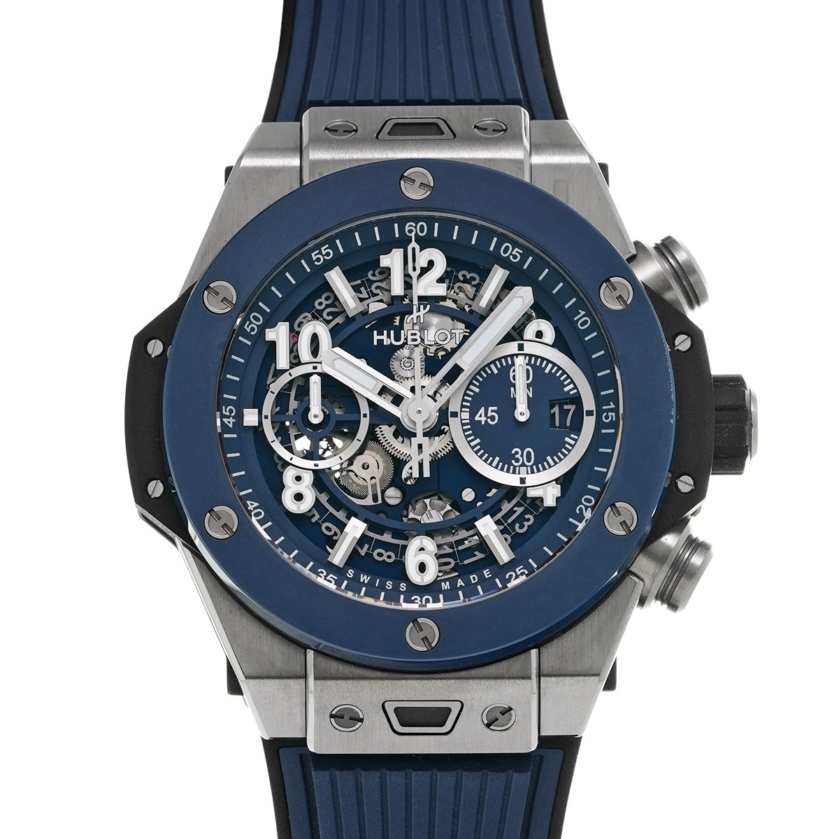 Unico Titanium Blue Ceramic 421.NL.5170.RX Blue HUBLOT Men's [Pre-Owned].