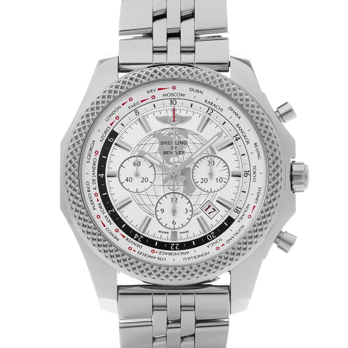 BENTLEY B05 UNITIME AB0521U0/A768 White BREITLING Men's [Pre-Owned].