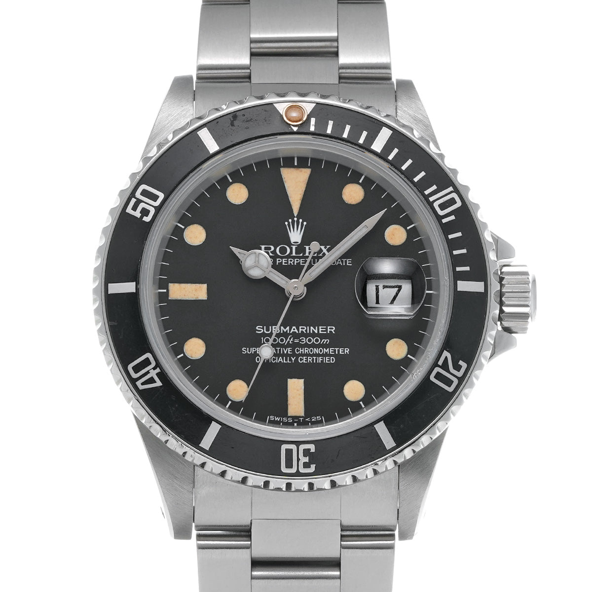 Submariner Date 16800 71s (manufactured circa 1986) Black ROLEX Men's [Pre-Owned].