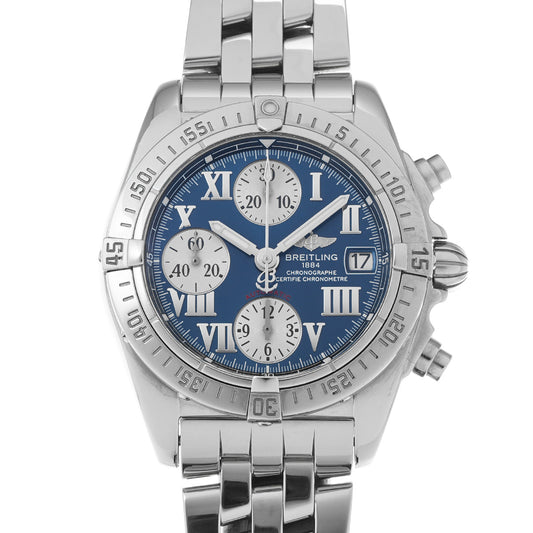 Chrono Cockpit A152C78PA Blue/Silver BREITLING Men's [Pre-Owned].