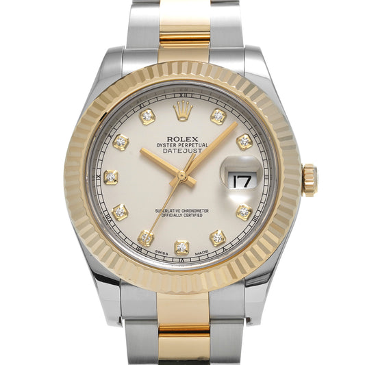 Datejust II 116333G Random Serial Ivory/Diamond ROLEX Men's [Pre-Owned].