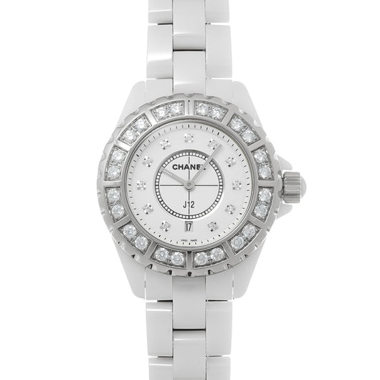 H2429 J12 33MM White/Diamond CHANEL Ladies [Pre-Owned].