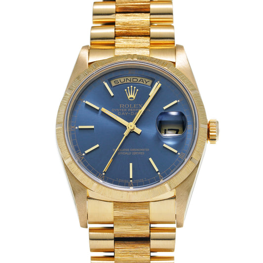 Day Date 36 18248 T (manufactured circa 1996) Blue ROLEX Men's [Pre-Owned].