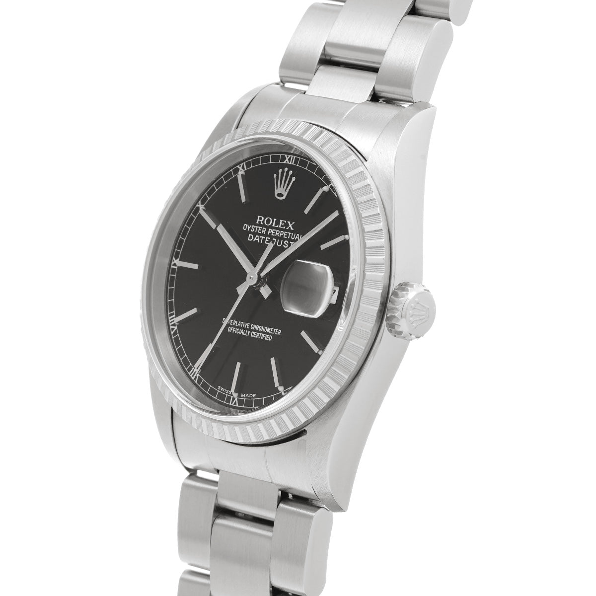 DATE JUST 16220 F (made around 2004) Black ROLEX Men's [Pre-Owned].
