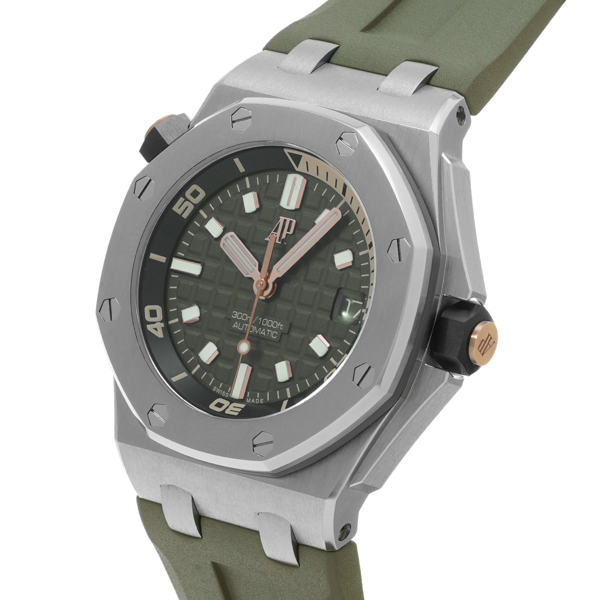 Royal Oak Offshore Diver 15720ST.OO.A052CA.01 Green AUDEMARS PIGUET Men's [Pre-owned]
