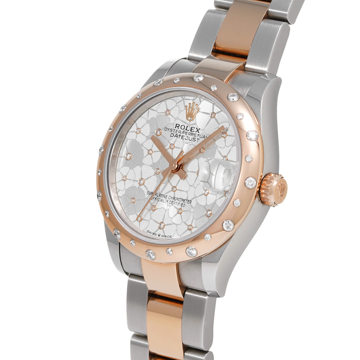 DATE JUST 31 278341RBR Random Serial Silver Floral-Motif/Diamond ROLEX Unisex [Pre-Owned].