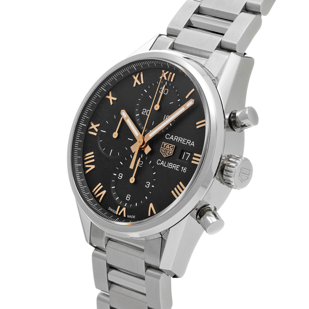 CARRERA Calibre 16 Chronograph Japan Limited Edition CBK2113.BA0715 Black TAG HEUER Men's [Pre-Owned]