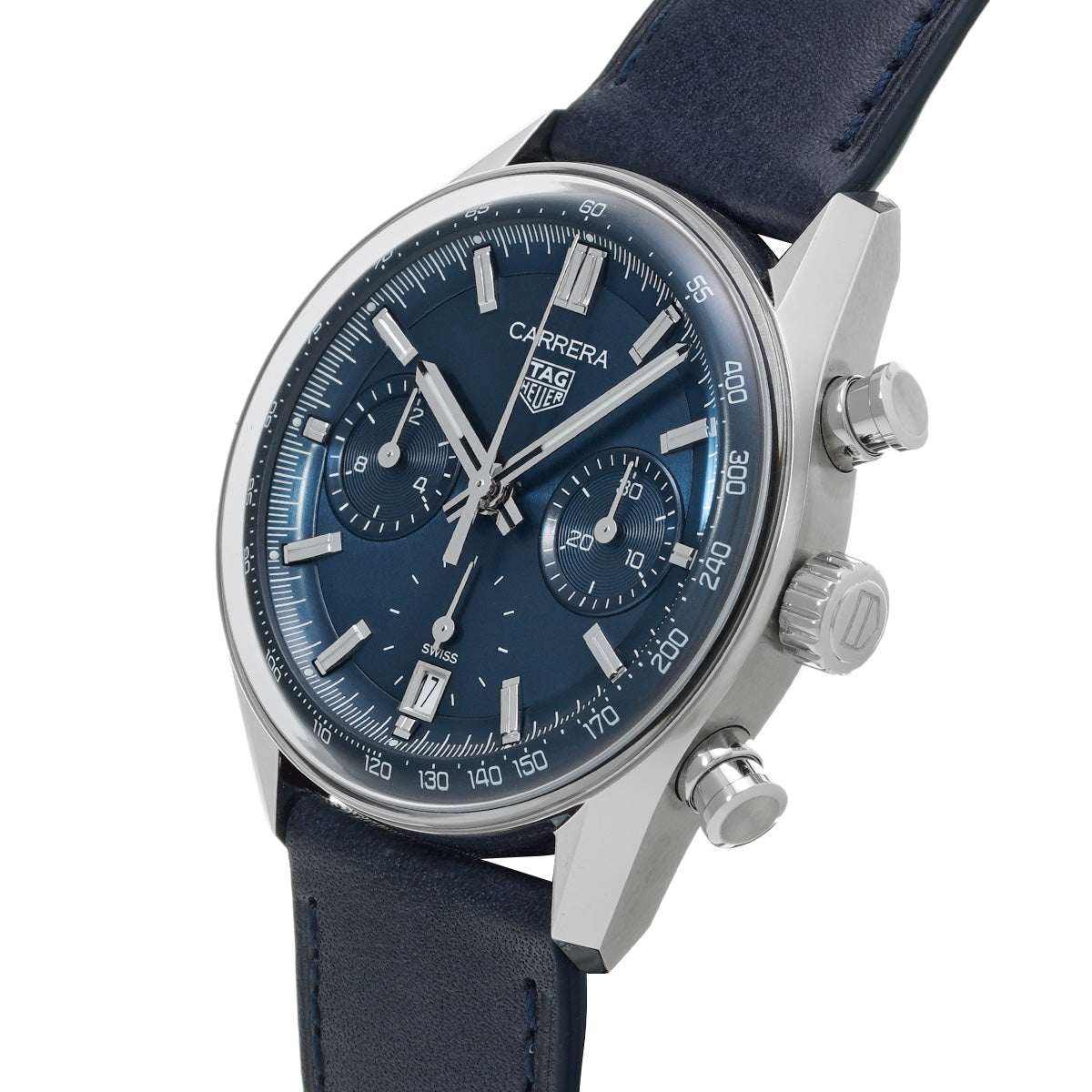 CARRERA Calibre TH20-00 Chronograph CBS2212.FC6535 Blue TAG HEUER Men's [Pre-Owned]