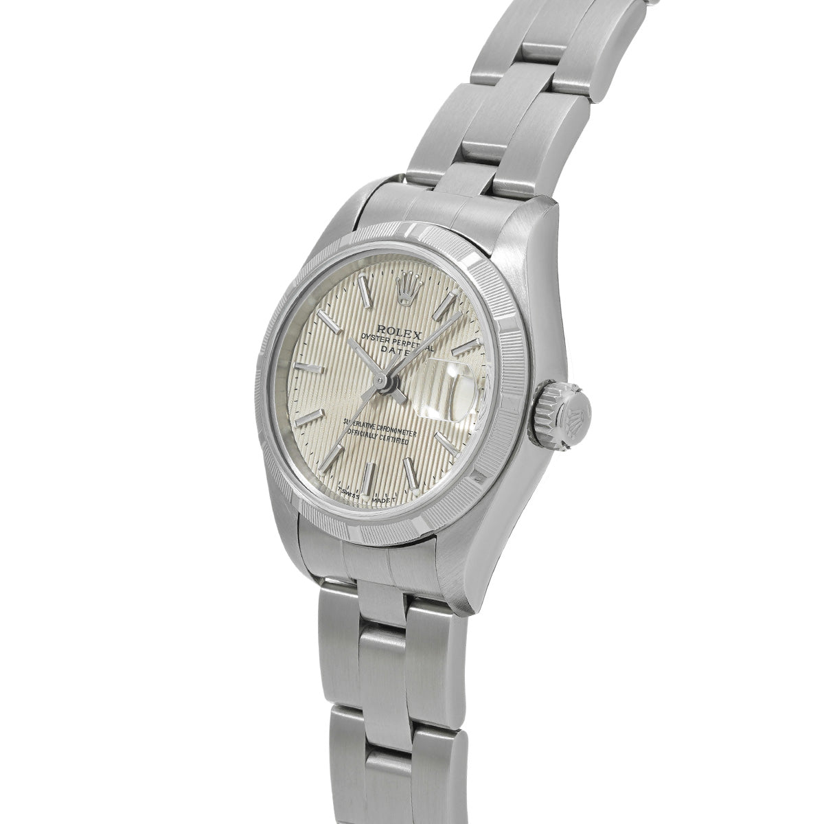 Oyster Perpetual Lady 69190 T (made around 1997) Silver Tapestry ROLEX Ladies [Pre-owned]