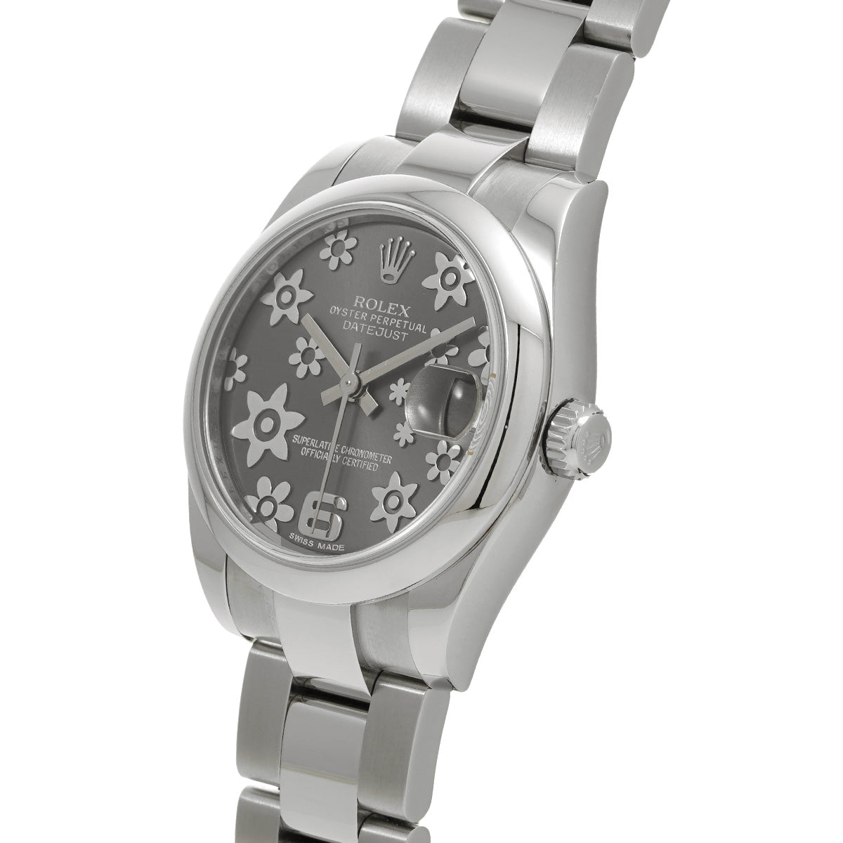 DATE JUST 178240 Random Serial Gray Flower ROLEX Unisex [Pre-Owned].