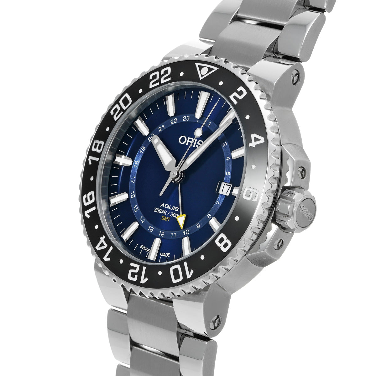Aquis GMT Date 01 798 7754 4135-07 8 24 05PEB Blue ORIS Men's [pre-owned].