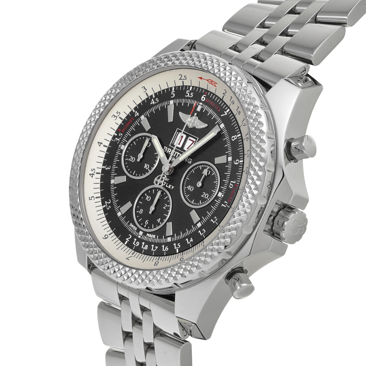 Bentley 6.75 A44364 Black BREITLING Men's [Pre-Owned].