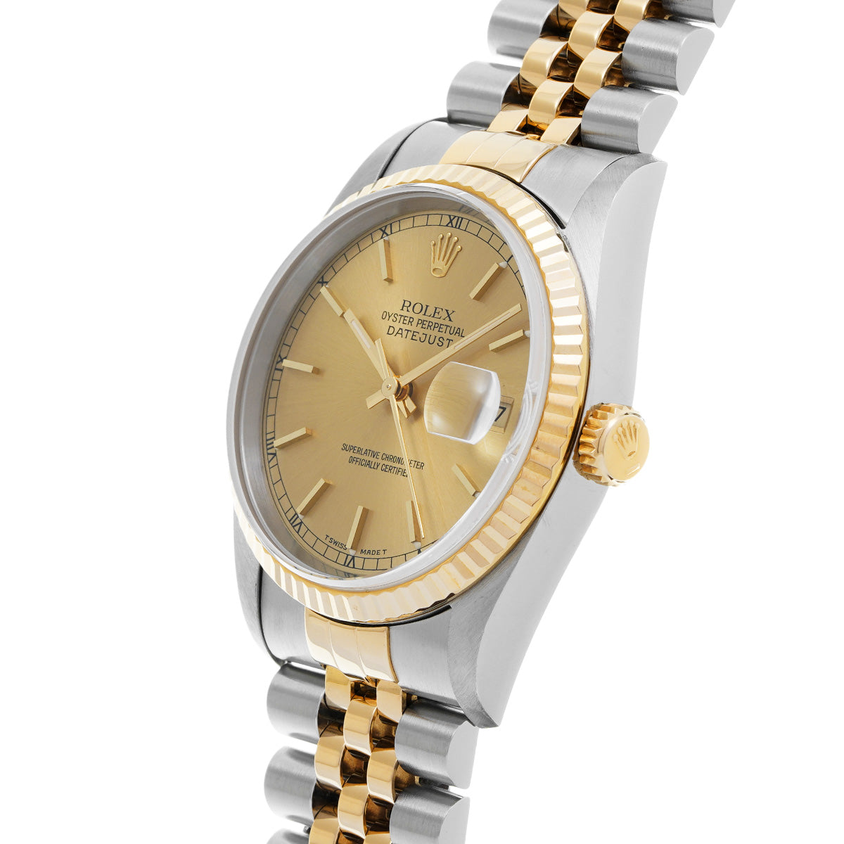 Datejust 16233 W (manufactured circa 1996) Champagne ROLEX Men's [Pre-Owned].