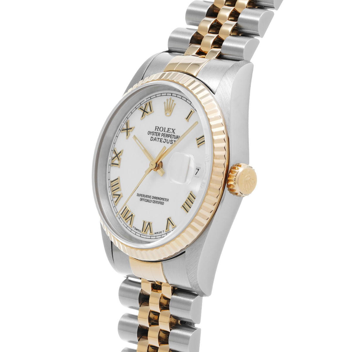 DATE JUST 16233 W (made around 1995) White ROLEX Men's [Pre-Owned].