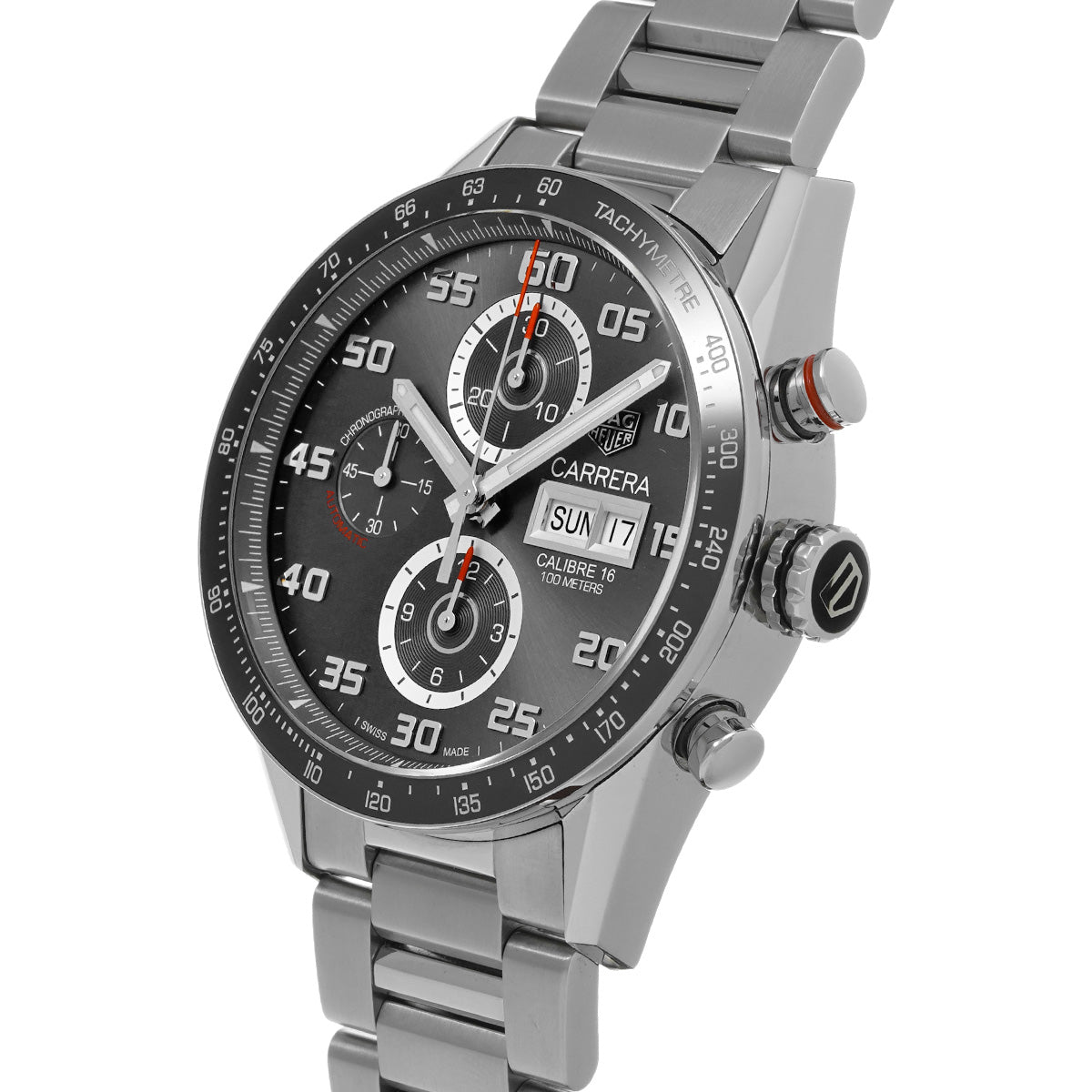 CARRERA Calibre 16 Chronograph Day Date CV2A1U.BA0738 Gray TAG HEUER Men's [Pre-Owned]