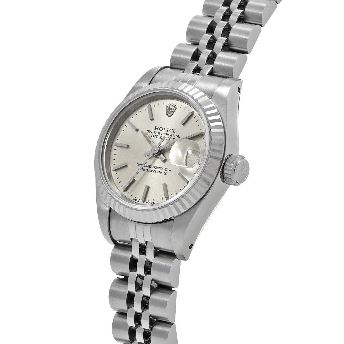 DATE JUST 69174 E (manufactured circa 1991) Silver ROLEX Ladies [Pre-owned].