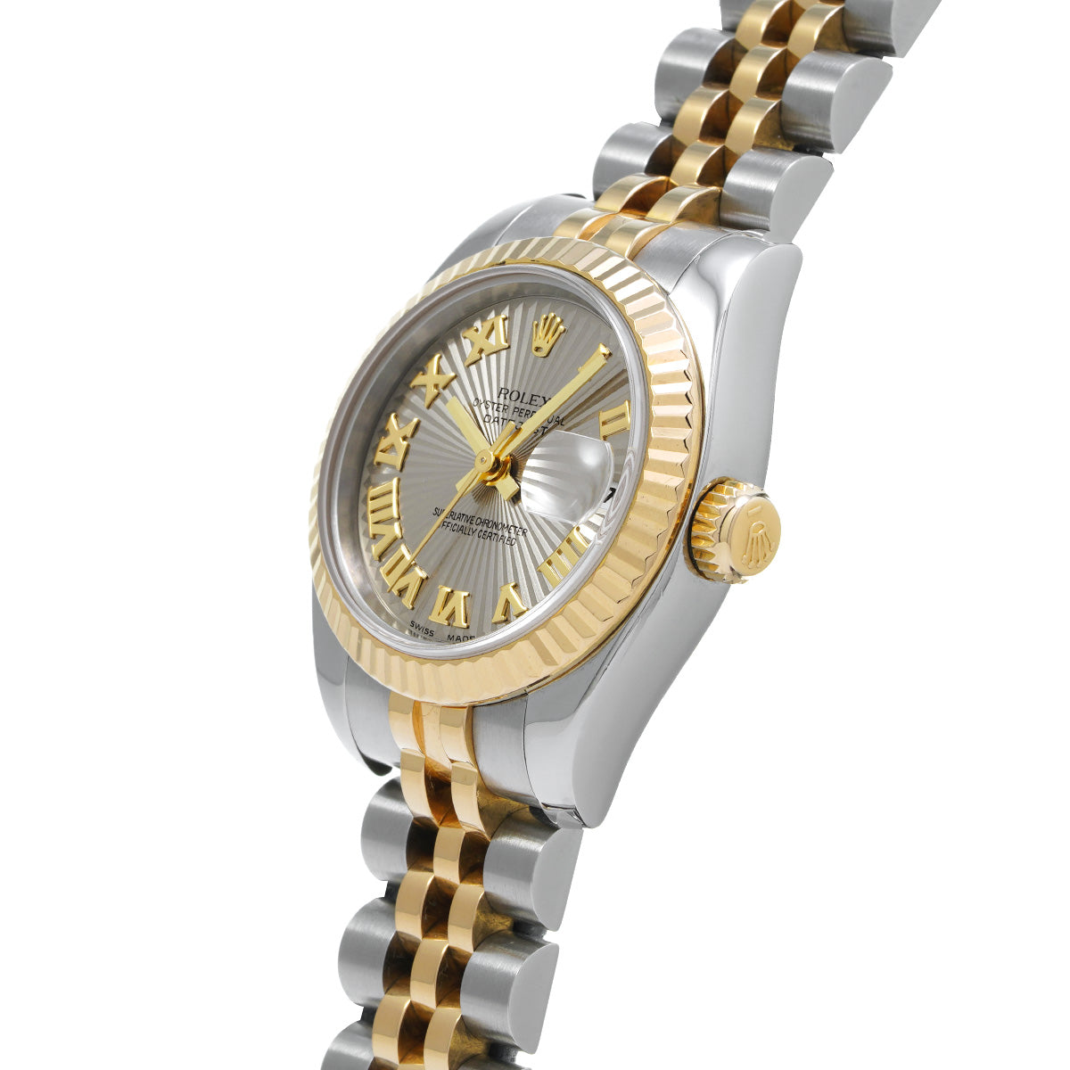 DATE JUST 179173 F (manufactured circa 2003) Gray Sunbeam ROLEX Ladies [Pre-Owned].