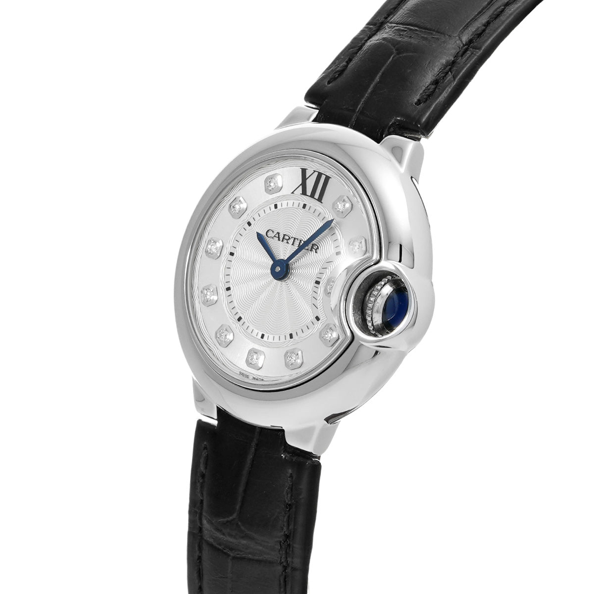 Ballon Bleu SM W4BB0008 Silver / Diamonds CARTIER Ladies [Pre-owned]
