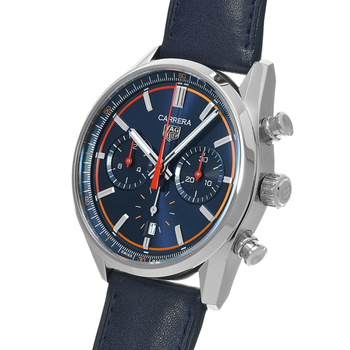 CARRERA Calibre Heuer 02 Chronograph CBN201D.FC6543 Blue TAG HEUER Men's [Pre-Owned].