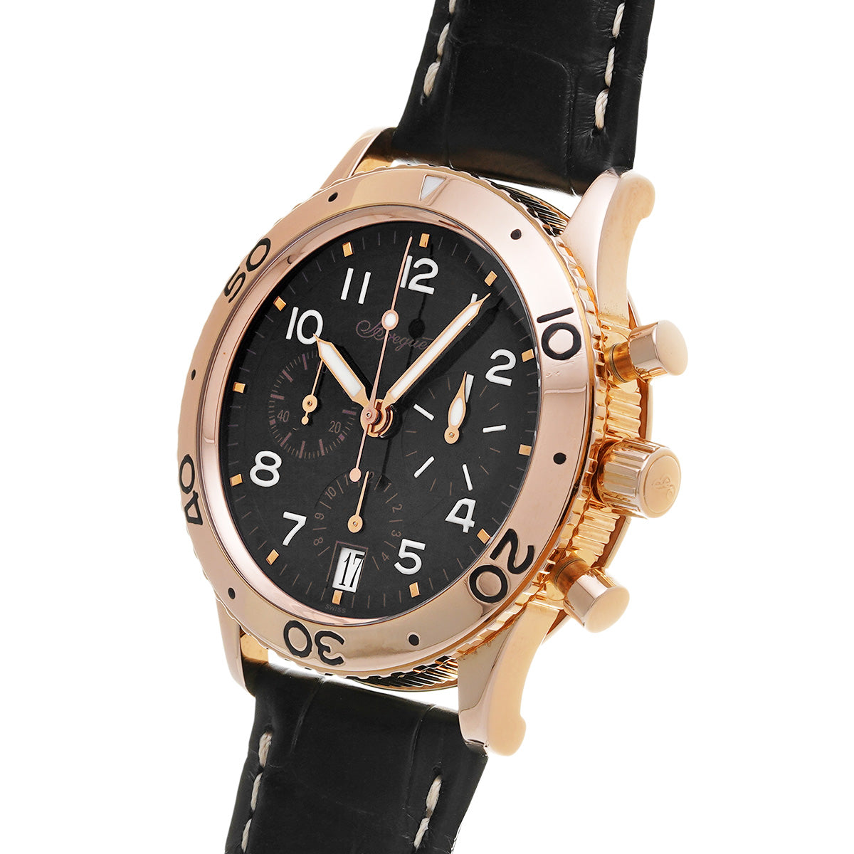 Transatlantique Type XX 3820BR/F2/9W6 Black Breguet Men's [Pre-Owned].