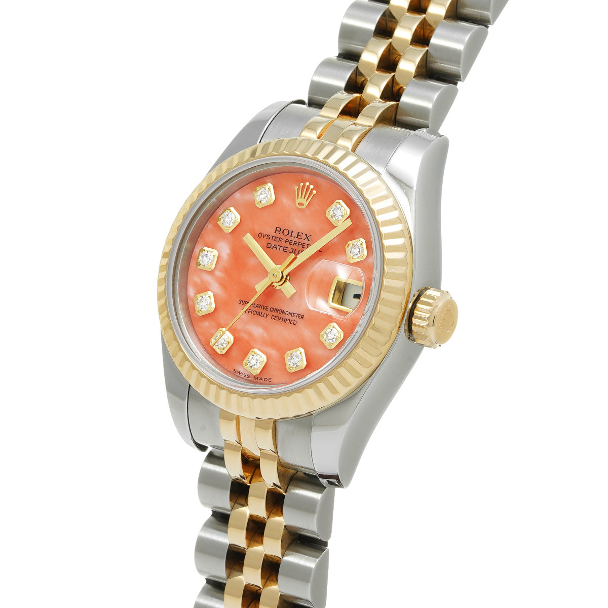 DATE JUST 179173OPG D (made around 2005) Pink Opal/Diamond ROLEX Ladies [Pre-Owned].