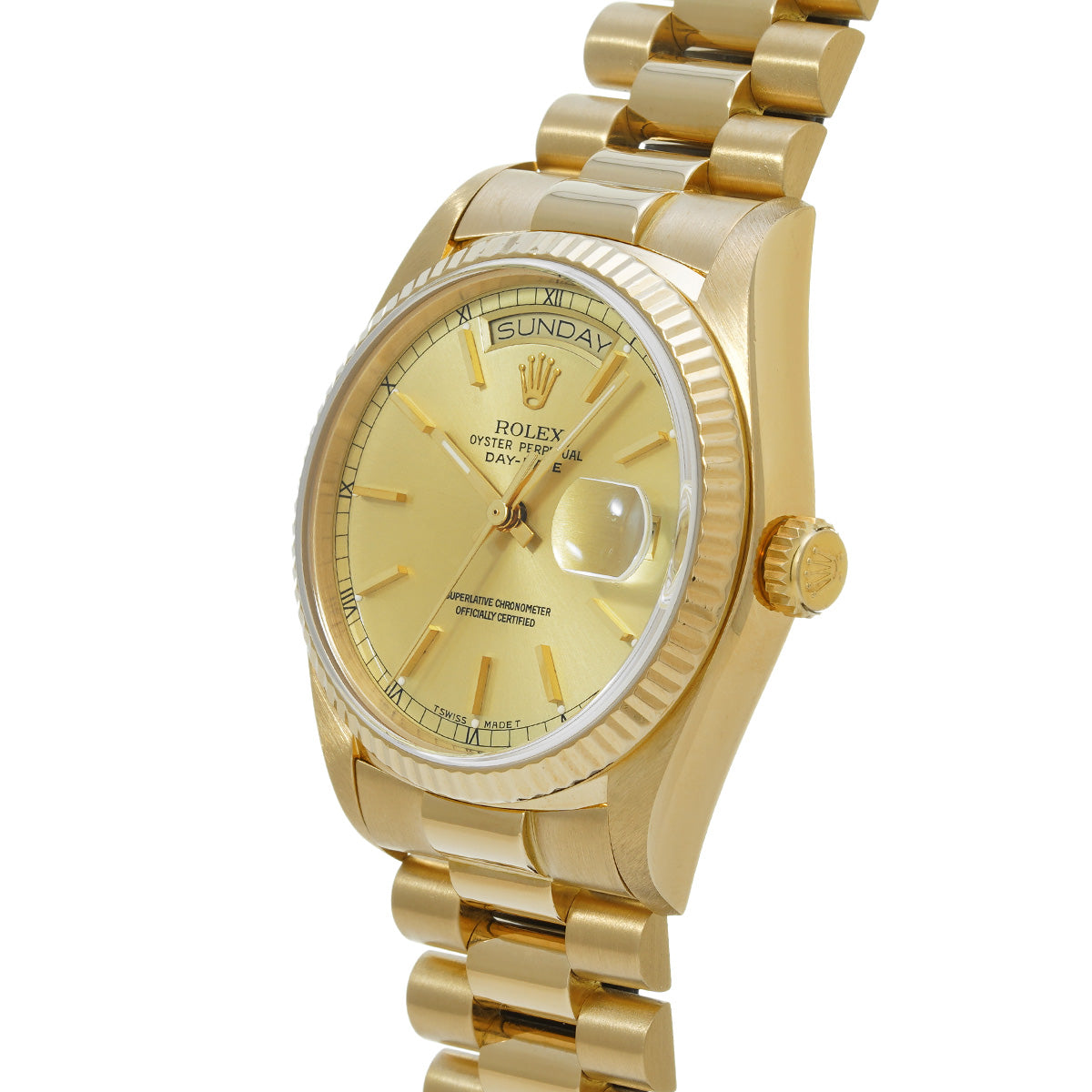 Day Date 18038 Series 97 (manufactured circa 1986) Champagne ROLEX Men's [Pre-Owned].