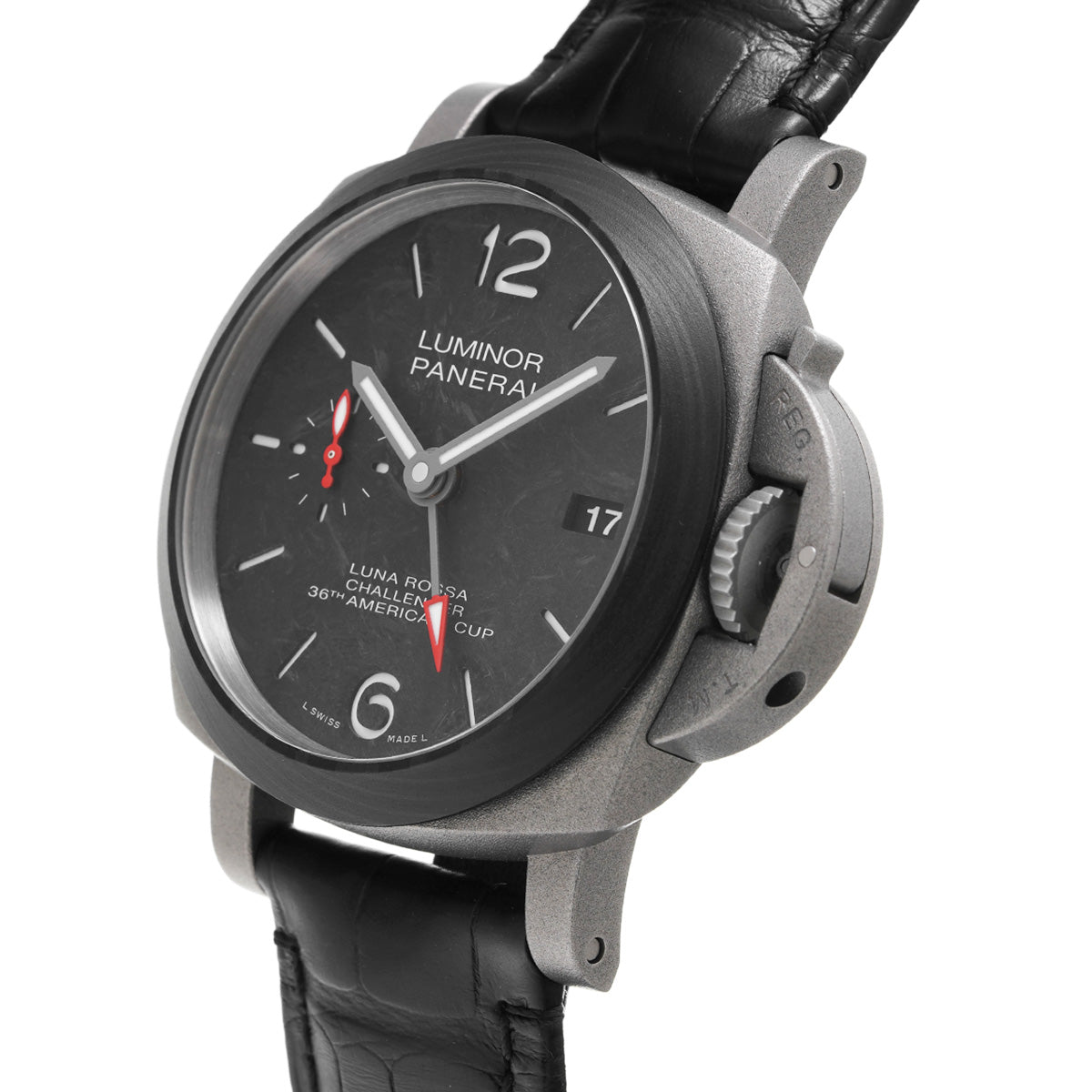 Luminor Luna Rossa GMT PAM01096 W (manufactured in 2020) Black PANERAI Men's [Pre-Owned].