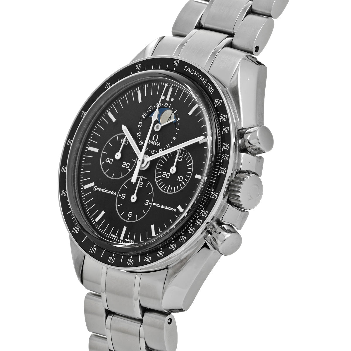 Speedmaster Moon Watch Moonphase 3576.50 Black OMEGA Men's [Pre-Owned].