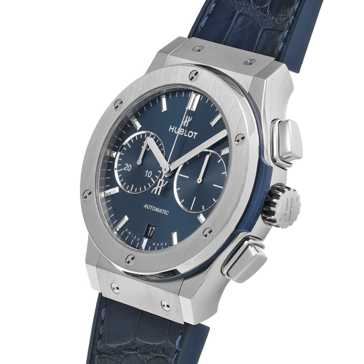 Classic Fusion Titanium Chronograph 521.NX.7170.LR Blue HUBLOT Men's [Pre-Owned]